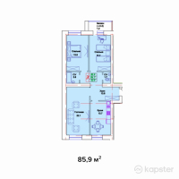 ЖК Lisbon — 3-ком 85,9 м² (от 34 360 000 тг)