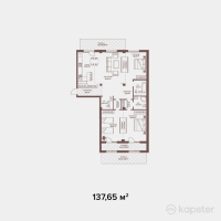 ЖК Koktobe City — 4-ком 137.7 м² (от 200,969,000 тг)