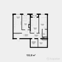 ЖК Центральный на Тулебаева — 3-ком 132,8 м² (от 229 080 000 тг)