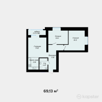 ЖК Anar — 3-ком 69,1 м² (null)