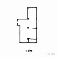 ЖК Azure — 2-ком 74,8 м² (от 32 093 490 тг)