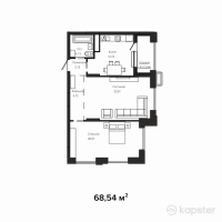 ЖК Aiqyn — 2-ком 68,5 м² (от 39 410 500 тг)