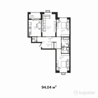ЖК Aiqyn — 3-ком 94 м² (от 54 073 000 тг)