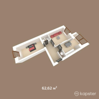 ЖК Абай — 1-ком 62,6 м² (от 18 159 800 тг)