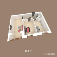 ЖК Абай — 1-ком 68,6 м² (от 19 894 000 тг)