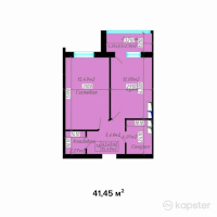 ЖК Сеним — 1-ком 41,5 м² (от 7 875 500 тг)