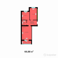 ЖК Сеним — 2-ком 66,9 м² (от 12 707 200 тг)