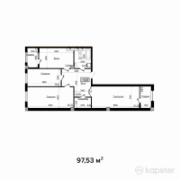 ЖК Тумар — 3-ком 97,5 м² (от 25 357 800 тг)