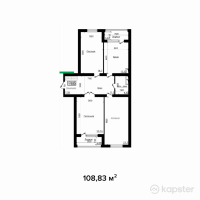 ЖК Тумар — 3-ком 108,8 м² (от 28 295 800 тг)