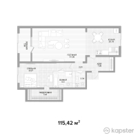 ЖК Lumiere — 2-ком 115,4 м² (от 155 817 000 тг)