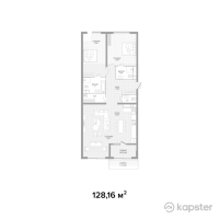 ЖК Lumiere — 3-ком 128,2 м² (от 173 016 000 тг)
