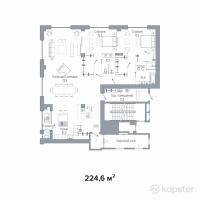 ЖК The ONE — 3-ком 224,6 м² (от 237 626 800 тг)