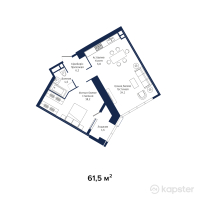 ЖК ORION III — 2-ком 61,5 м² (от 60 577 500 тг)