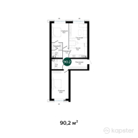 ЖК RAMS Garden — 3-ком 90,2 м² (от 108 240 000 тг)