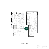 ЖК La Verde — 5-ком 273,4 м² (от 328 080 000 тг)