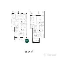 ЖК La Verde — 5-ком 287,4 м² (от 344 880 000 тг)