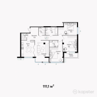 КД Grande Vie — 4-ком 111,1 м² (от 99 990 000 тг)