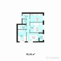 ЖК Khanzada — 3-ком 76,3 м² (от 22 902 000 тг)