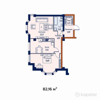 ЖК Munar Tau — 2-ком 82,2 м² (от 56 279 600 тг)
