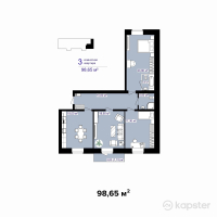 ЖК Амина — 3-ком 98,7 м² (от 45 379 000 тг)