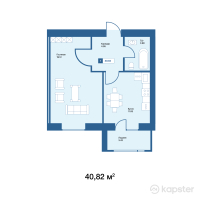 ЖК Yrys — 1-ком 40,8 м² (от 13 470 600 тг)