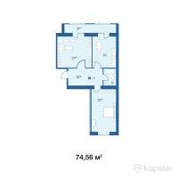 ЖК Yrys — 2-ком 74,6 м² (от 24 604 800 тг)