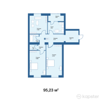 ЖК Yrys — 3-ком 95,2 м² (от 31 425 900 тг)