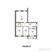 ЖК Маяк — 3-ком 106,9 м² (от 23 515 900 тг)