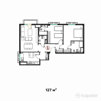 КД Abay — 3-ком 127 м² (от 105 727 500 тг)