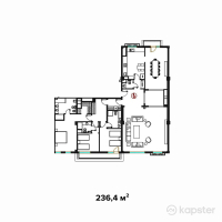 КД Abay — 5-ком 236,4 м² (от 223 398 000 тг)