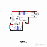 ЖК Altyn Zaman — 3-ком 101,2 м² (от 59 285 620 тг)
