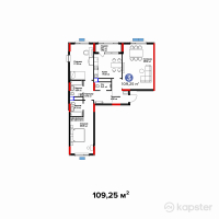 ЖК Altyn Zaman — 3-ком 109,3 м² (от 64 020 500 тг)
