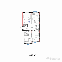 ЖК Altyn Zaman — 3-ком 119,5 м² (от 69 997 700 тг)