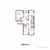 ЖК Altyn Zaman — 4-ком 138,8 м² (от 81 313 360 тг)