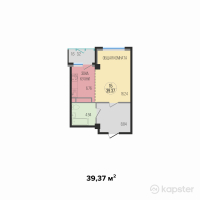 ЖК TUMAR — 1-ком 39,4 м² (от 28 834 588 тг)