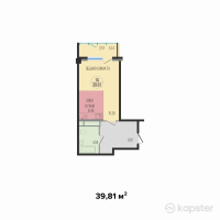 ЖК TUMAR — 1-ком 39,8 м² (от 29 156 844 тг)