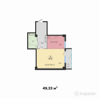 ЖК TUMAR — 1-ком 49,3 м² (от 36 129 292 тг)