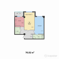 ЖК TUMAR — 2-ком 70,5 м² (от 51 648 848 тг)
