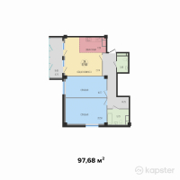 ЖК TUMAR — 3-ком 97,7 м² (от 71 540 832 тг)