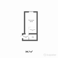 ЖК Qulager — 1-ком 34,7 м² (от 10 757 000 тг)
