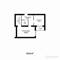 ЖК Qulager — 2-ком 51,9 м² (от 16 089 000 тг)