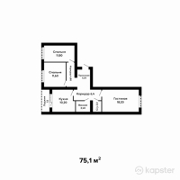 ЖК Qulager — 3-ком 75,1 м² (от 23 281 000 тг)