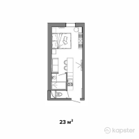 Апарт-отель Parkside Living — 1-ком 23 м² (от 30 304 708 тг)