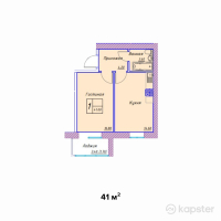 ЖК Safuan — 1-ком 41 м² (от 13 120 000 тг)