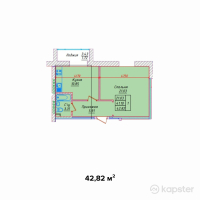 ЖК Safuan — 1-ком 42,8 м² (от 13 702 600 тг)