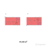 ЖК Hamilton Park — 1-ком 61,6 м² (от 22 172 400 тг)