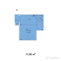 ЖК Hamilton Park — 1-ком 71,1 м² (от 25 581 600 тг)