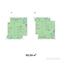 ЖК Hamilton Park — 2-ком 80,6 м² (от 29 012 400 тг)