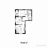 ЖК Respublika — 2-ком 70,7 м² (от 32 499 000 тг)