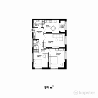 ЖК Respublika — 2-ком 84 м² (от 38 640 000 тг)